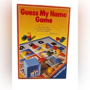Vintage Ravensburger Guess My Name Game Kids Animal Identification Board Game.